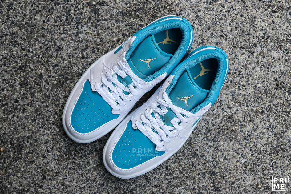 シューズ(男性用) Nike Air Jordan1 Low\"Aquatone\"553558-174 Nike Air Jordan 1 AJ1 Low Aquatone White Mens Shoes 553558
