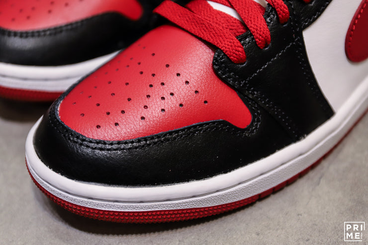 Nike Air Jordan 1 MID   Black gym red / White (BQ6472-079)