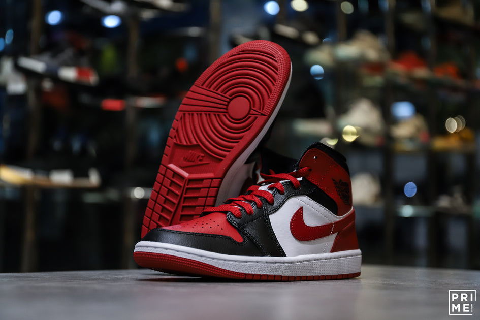 Nike Air Jordan 1 MID Black gym red / White (BQ6472-079) – Prime