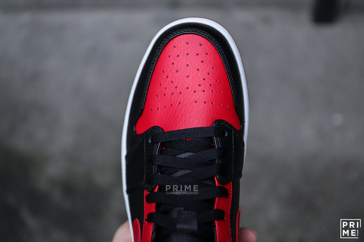 Nike Air Jordan 1 MID  BLACK/ GYM RED WHITE (554724 074)