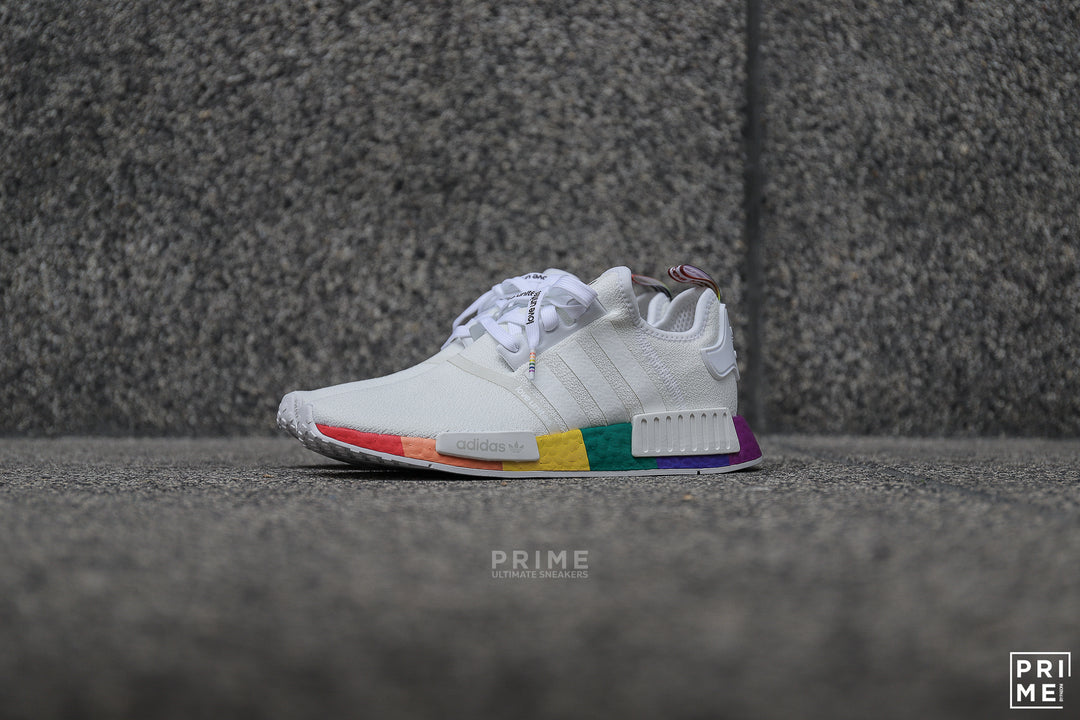 Size 11.5 Adidas NMD_R1 Pride Cloud White Rainbow Mens Athletic‎ Shoes FY9024 Size 11.5 Adidas NMD_R1 Pride Cloud White Rainbow Mens  main image 4